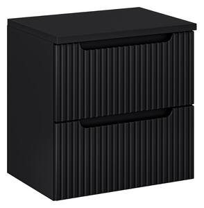 Fürdőszoba szekrény felsővel NOVA Black D60/2 | 60 cm
