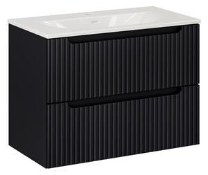 Fürdőszoba szekrény mosdóval NOVA Black U80/1 | 80 cm