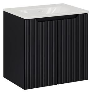 Fürdőszoba szekrény mosdóval NOVA Black U60/2 | 60 cm