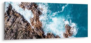 Kép a sziklák és a tenger (120x50 cm)