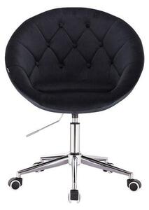 HR8516K Fekete modern velúr szék