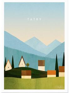 Poszter 50x70 cm Tatry – Travelposter