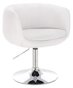 HC333N Fehér szék krómozott lábbal