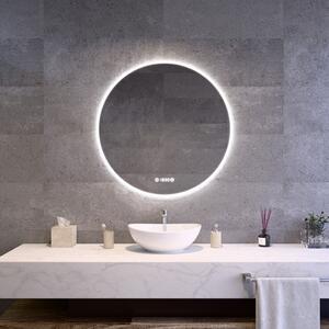 Welland Luxury-Line Sidlux LED tükör - fényerő + színhőfok állítás + páramentesítő + óra - Ø80 cm