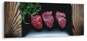 Hús képe egy tányéron (120x50 cm)