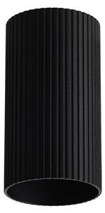 Minimalista spotlámpa Lucas Ribbed Tube 10 fekete