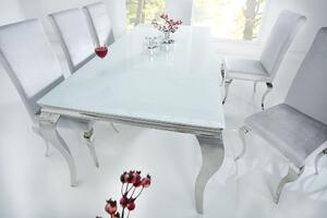 Étkezőasztal Rococo 200 cm fehér / ezüst - nyitott csomag