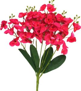 Mű orchidea csokor 7 ág rózsaszín, 55 cm