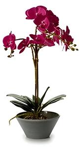 Mű orchidea cserépben lila, 16 X 48 X 28 cm