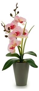 Mű orchidea cserépben rózsaszín, 8 X 35 X 14 cm