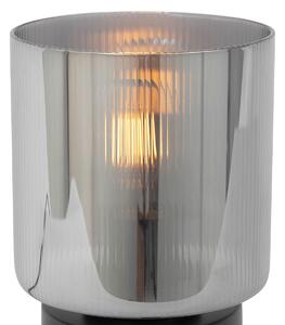 Art Deco asztali lámpa fekete füstüveggel - Laura