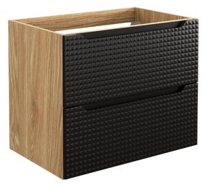 Mosdókagyló alatti szekrény LUXOR Fekete 82-70-2S | 70 cm
