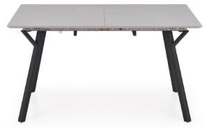 Asztal Houston 1482, Szürke, Fekete, 77x80x140cm, Hosszabbíthatóság, Laminált forgácslap, Fém