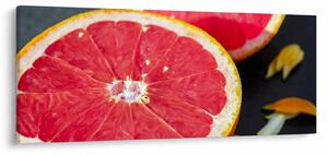 Szeletelt grapefruit képe (120x50 cm)