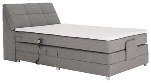 KONDELA Elektromos állítható ágy, boxspring, szürke, 120x200, GERONA NEW