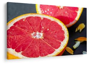 Szeletelt grapefruit képe (90x60 cm)
