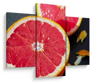 Szeletelt grapefruit képe (90x60 cm)