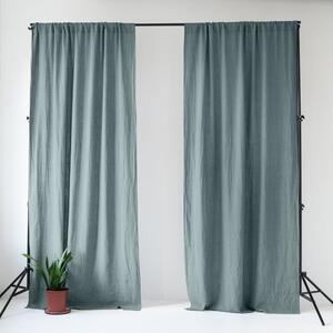 Szürkéskék len függöny 140x170 cm Blue Fog – Linen Tales