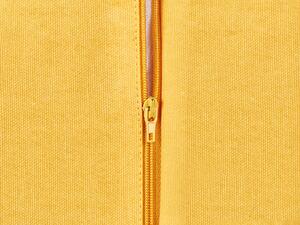 Sárga pamut díszpárna kétdarabos szettben 45 x 45 cm LEEA