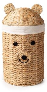 Natúr színű vízijácint játéktároló kosár ø 30x56 cm Bear – Compactor