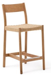 Natúr színű tölgyfa bárszék (ülésmagasság 65 cm) Yalia – Kave Home