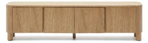 Natúr színű TV-állvány kőrisfa dekorral 200x52x40 cm Salaya – Kave Home