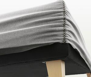 Világosszürke szövet ágy Kave Home Nikos 140 x 190 cm