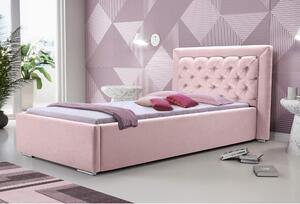 VALERIE kárpitozott ágy 90x200 Szín: Rózsaszín