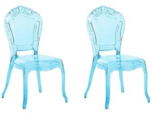 Átlátszó kék szék kétdarabos szettben VERMONT