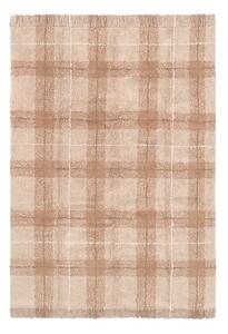 Világos rózsaszín mosható-kézi szövésű pamut szőnyeg 90x120 cm Tartan Rose – Lorena Canals