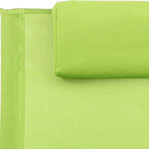 VidaXL zöld acél és textilén napozóágy párnával