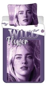 Lila egyszemélyes pamut gyerek ágyneműhuzat 200x140 cm Billie Eilish – Jerry Fabrics