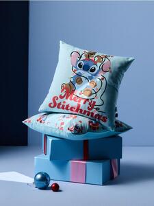 Sinsay - Párnahuzat szett karácsonyi mintával Stitch - halványkék