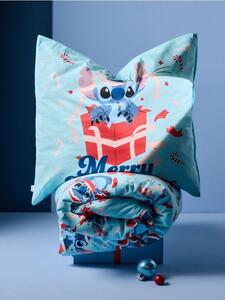 Sinsay - Pamut gyermek ágyneműhuzat garnitúra karácsonyi mintával Stitch - halványkék
