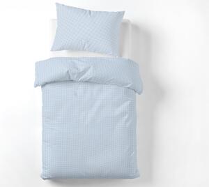 SOFT GRID BLUE pamut ágyneműhuzat