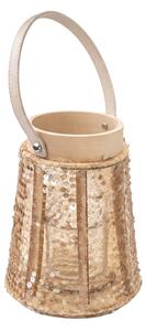 Lámpás flitterekkel CONE GLAM 22 cm, természetes