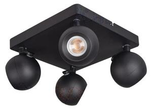 Kanlux 33679 GALOBA EL-4O B beltéri oldalfali/mennyezeti lámpa fekete színben, GU10 foglalattal, 4 x max 35W teljesítmény, IP20 védettséggel, 220-240V (Kanlux 33679)