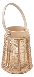 Lámpás flitterekkel CONE GLAM 26 cm, természetes