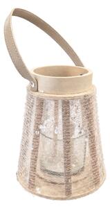 Lámpás flitterekkel CONE GLAM 22 cm, fehér