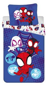 Kék egyszemélyes pamut gyerek ágyneműhuzat 140x200 cm Spidey – Jerry Fabrics
