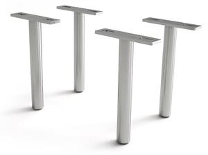 DELIFE Láb kerek rozsdamentes acél 20 cm 4 darabos szett
