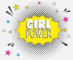 Öntapadó tapéta pop art felirattal - GIRL POWER