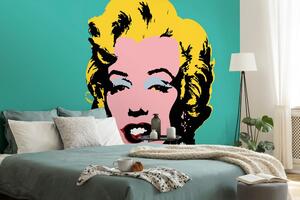 Tapéta ikonikus Marilyn Monroe v pop art dizájnban