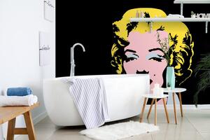 Tapéta pop art Marilyn Monroe fekete háttéren