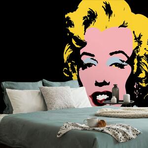 Tapéta pop art Marilyn Monroe fekete háttéren