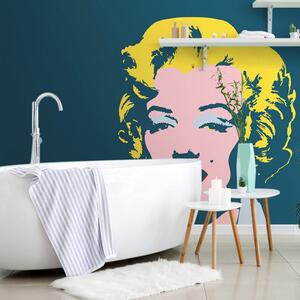 Tapéta Marilyn Monroe v pop art dizájnban