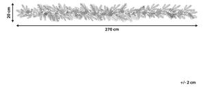Műhóval borított karácsonyi füzér égősorral 270 cm PAIMIO