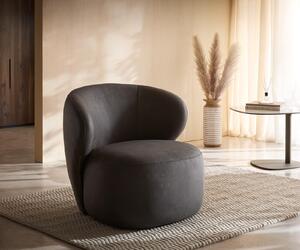 DELIFE Lounge fotel Pulo 80x80 cm mikroszálas antracit vintage