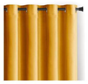 Sárga bársony dimout (részleges sötétítő) függöny 140x245 cm Eyelets – Restilo