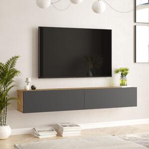 TV-állvány Lapinlahti 29,5 x 180 x 31,5 cm rusztikus tölgy/antracit [en.casa]